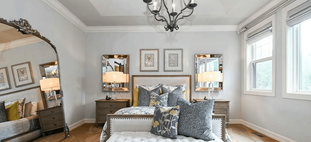 Beautifully staged bedroom